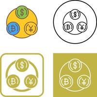 diseño de icono de cambio de moneda vector