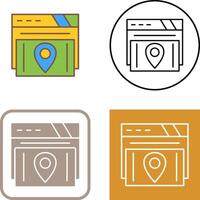 Map Location Icon Design vector