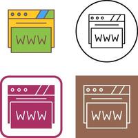 web navegador icono diseño vector