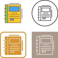 Spring Notebook Icon Design vector