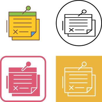 diseño de icono de nota vector