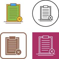 Rejected Icon Design vector