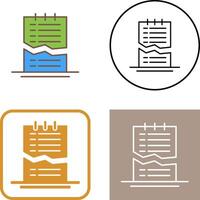 Corrupted List Icon Design vector