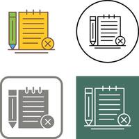 Unchecked Notes Icon Design vector