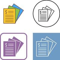 Invoice Icon Design vector