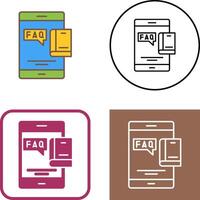 Faq Icon Design vector