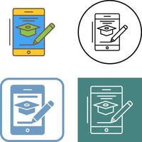 Online Course Icon Design vector