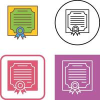 Certificate Icon Design vector