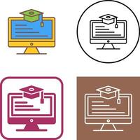 Online Learning Icon Design vector