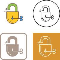 Unlock Icon Design vector
