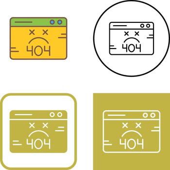 404 Error Icon Design vector