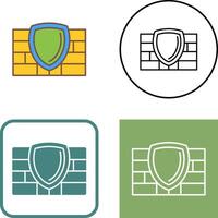 Firewall Icon Design vector