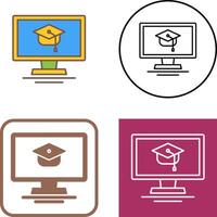 Online Course Icon Design vector