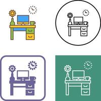 Work Table Icon Design vector