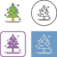 Christmas Tree Icon Design vector