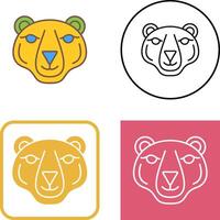 diseño de icono de oso polar vector