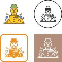 Snowman Icon Design vector