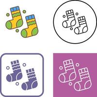 Winter Socks Icon Design vector