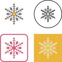 diseño de icono de copo de nieve vector