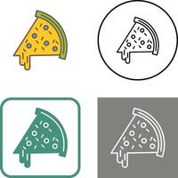 Pizza rebanada icono diseño vector