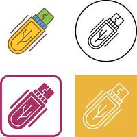 Usb Drive Icon Design vector