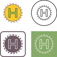 Helipad Icon Design vector