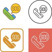 Sos Icon Design vector