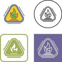 Caution Fire Icon Design vector