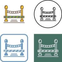 Do Not Cross Line Icon Design vector