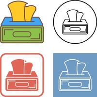 Tissue Box Icon Design vector