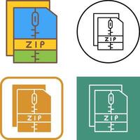 Zip File Icon Design vector