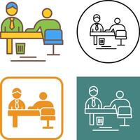 Evaluating work Icon Design vector