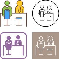 Employee Interview Icon Design vector