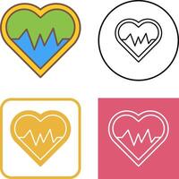 Heart Beat Icon Design vector