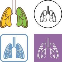 Lungs Icon Design vector