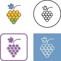 Grapes Icon Design vector