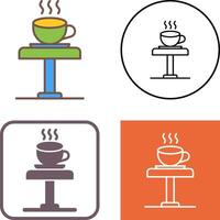 diseño de icono de mesa de café vector