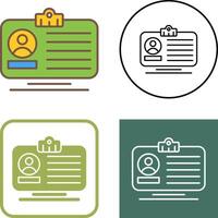 Id Card Icon Design vector