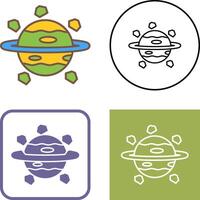 Saturn Icon Design vector