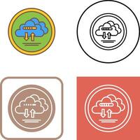 Cloud Data Icon Design vector