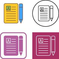 CV Icon Design vector