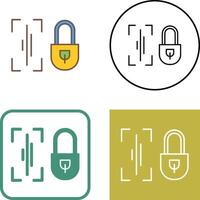 Voice Lock Icon Design vector