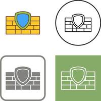 Firewall Icon Design vector