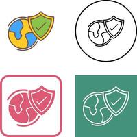 Worldwide Security Icon Design vector