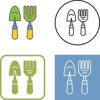 Gardening Tools Icon Design vector