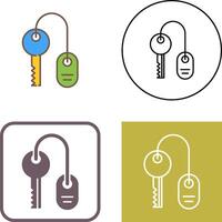 Room key Icon Design vector