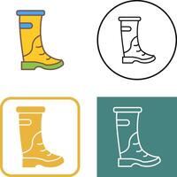 Rain Boots Icon Design vector