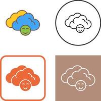 Cloudy Icon Design vector