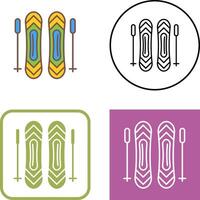 Ski Sticks Icon Design vector