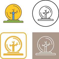 Plasma Ball Icon Design vector